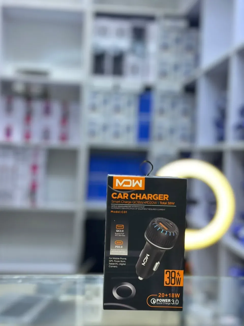 MDW C01 38W Dual-Port Fast Charging Car Charger